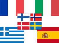 vlaggen van verschillende Europese landen