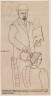 'Jacob Israël de Haan giet kokende thee in de hals van zijn vrouw Johanna van Maarseveen'. Karikatuur door Iris Breetvelt. Deze anekdote wordt door Henri Wiessing gebruikt in zijn in 1960 verschenen 'Bewegend portret. Levensherinneringen'.